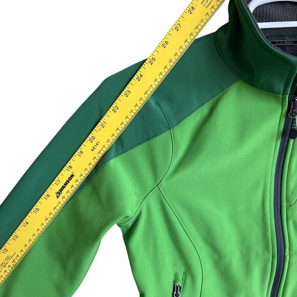 L L Bean Womens XS Pet Softshell Jacket Green Colorblock Athletic Jogging Hiking - Picture 8 of 13
